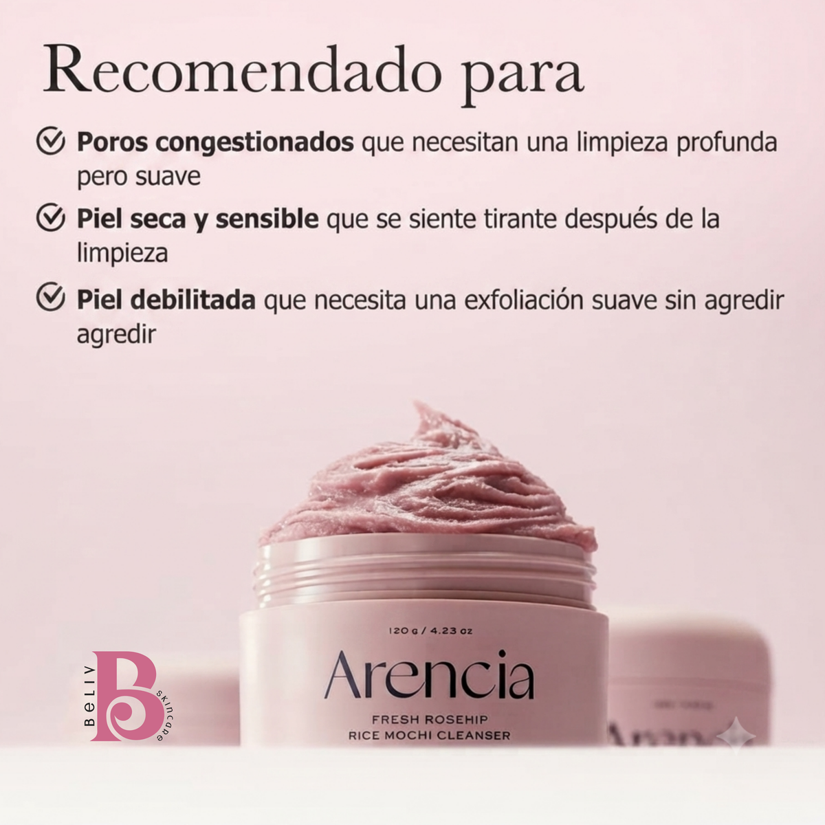 Arencia - Fresh Rosehip Rice Mochi Cleanser -120GR
