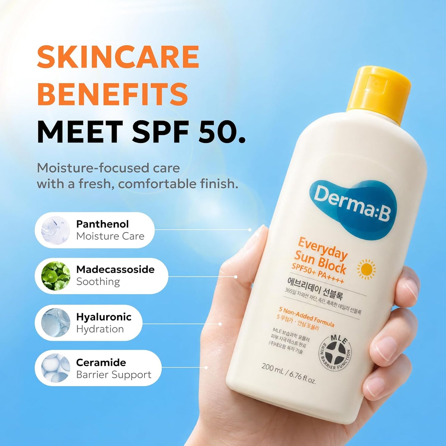 DERMA:B - Everyday Sun Block 200ml SPF50+ PA++++ 200ML