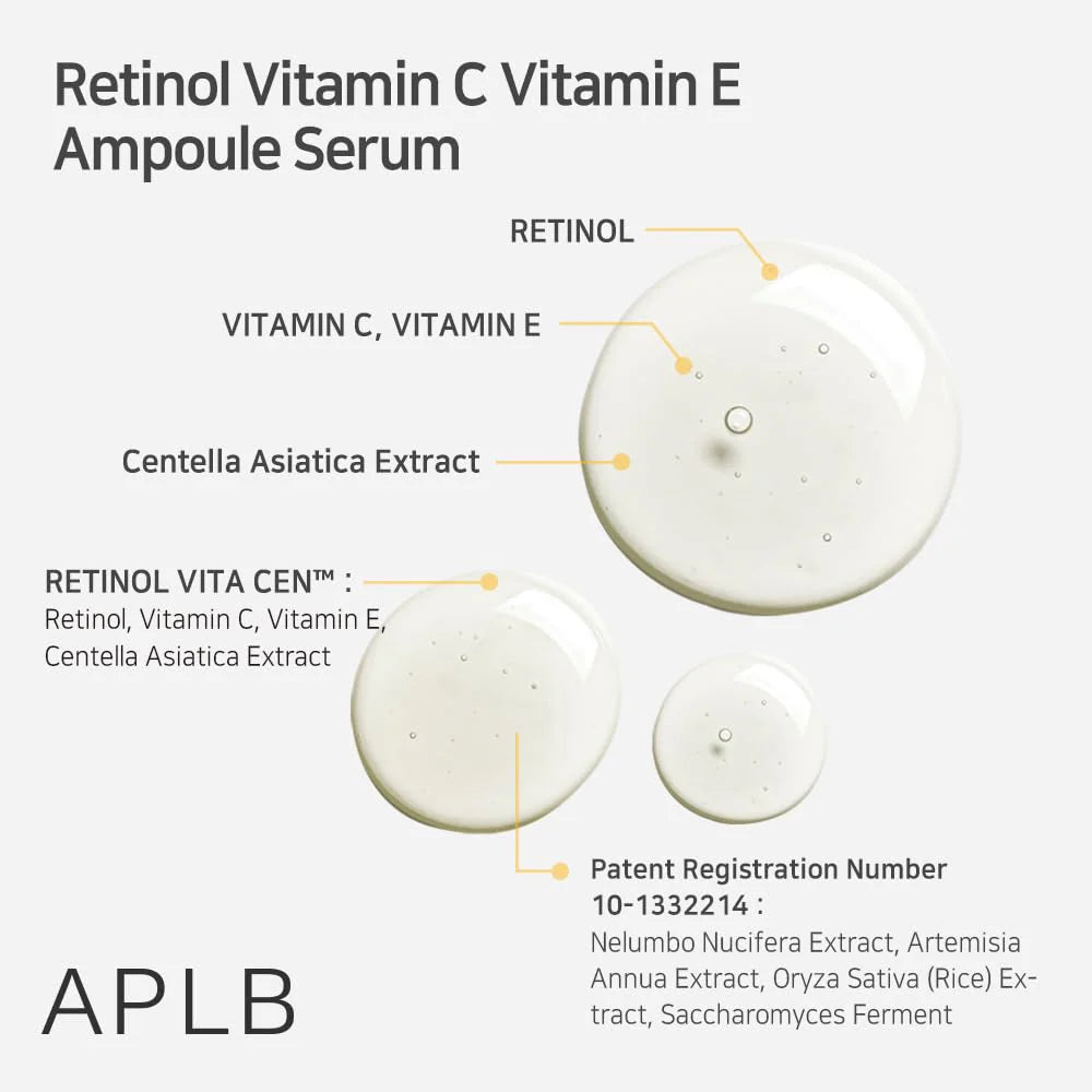 APLB - Retinol Vitamin C Vitamin E Ampoule Serum -40ML