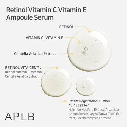 APLB - Retinol Vitamin C Vitamin E Ampoule Serum -40ML