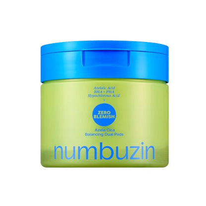 Numbuzin - Zero Blemish Azela Cica Balancing Dual Pads 60