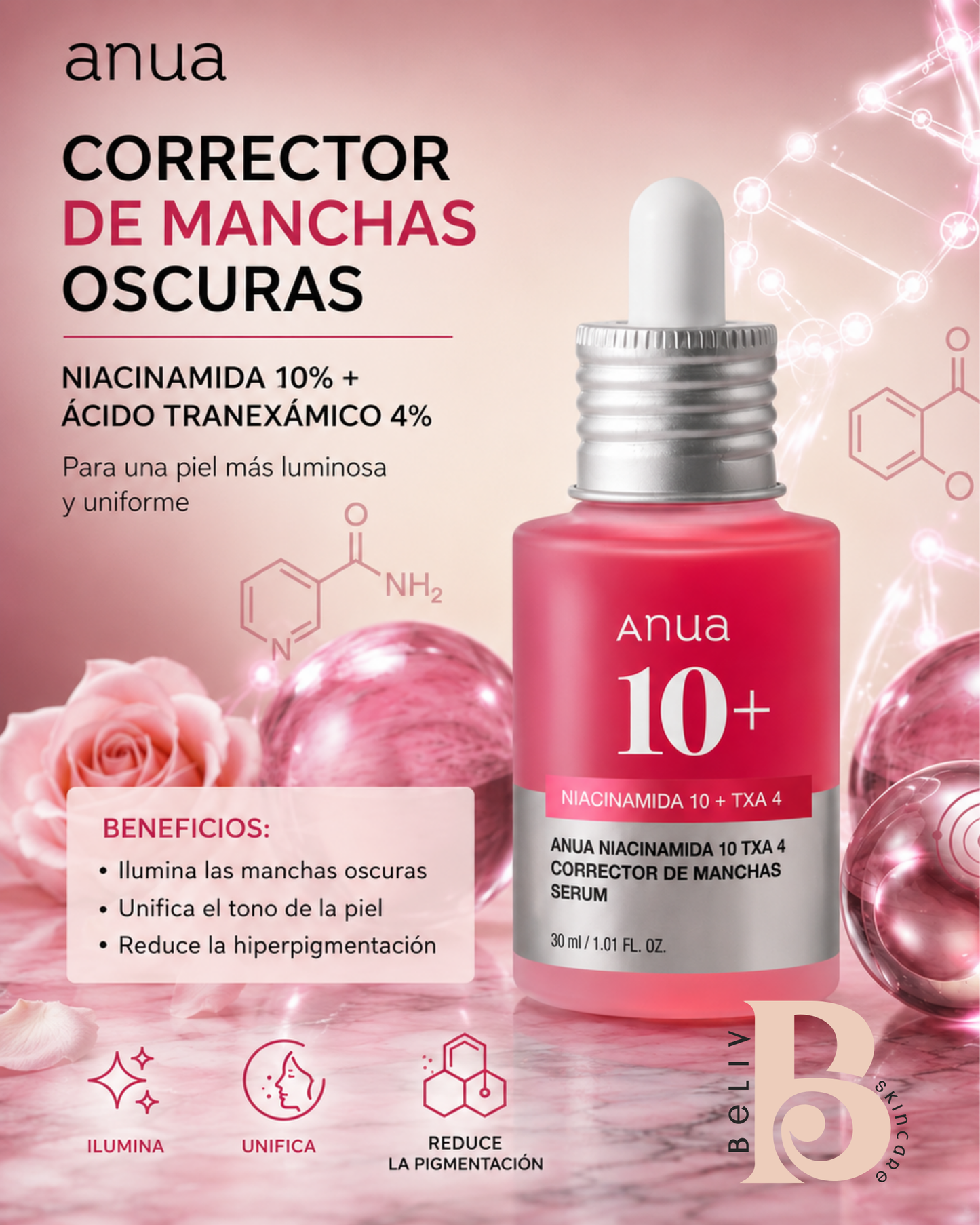 Anua - Niacinamide 10% + TXA 4% Serum - 30 ML